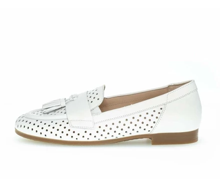 Gabor Loafers Dame Hvite | 69452KCAT